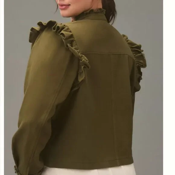 Brand New DOLAN Ruffled Utility Jacket - Picture 9 of 13